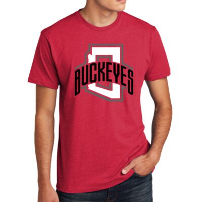 Buckeyes Red Adult Unisex Tee Thumbnail