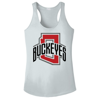 Ladies Buckeyes Dri-Fit Racerback Tank Thumbnail